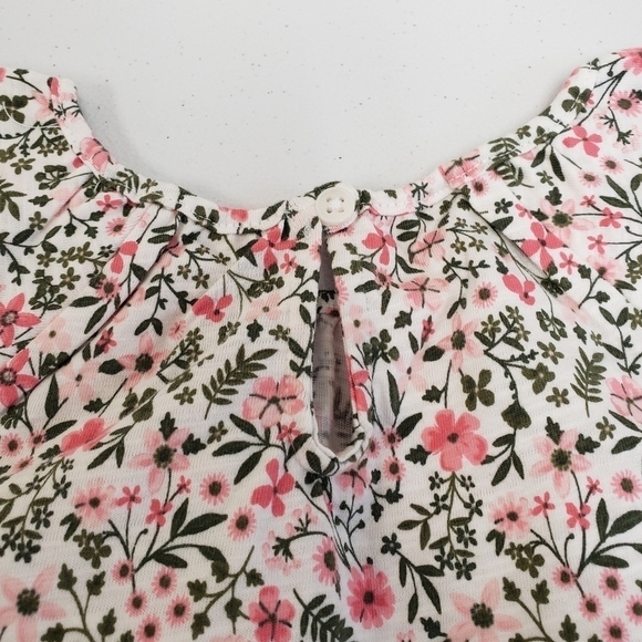 Carter's Kids Floral Layered Sleeves Top Girls 4/5 - Picture 4 of 6